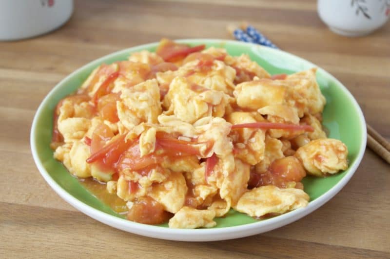 Chinese scrambled eggs with tomatoes recipe